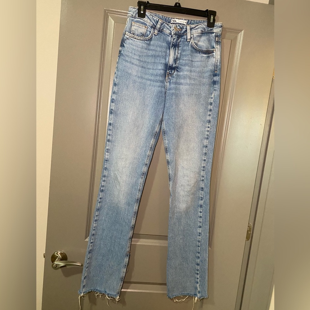 Zara split hem jeans